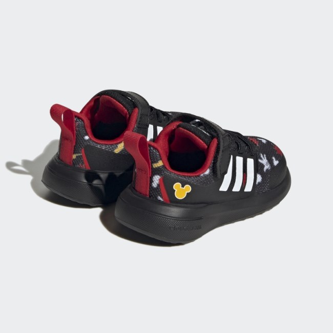 Adidas x Disney FortaRun 2.0 Mickey Cloudfoam Elastic Lace Top Strap Shoes Black Fashion