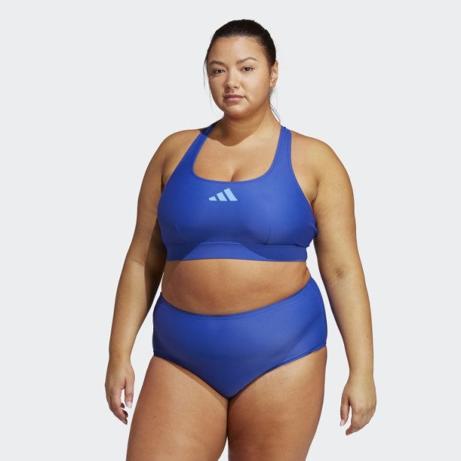 Blue Adidas Sporty Bikini Top (Plus Size)