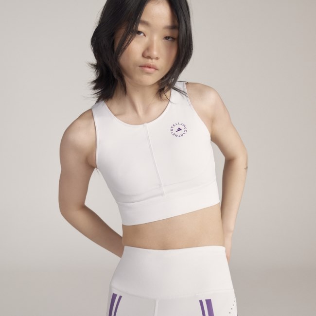 Adidas by Stella McCartney TruePurpose Training Crop Top White Hot