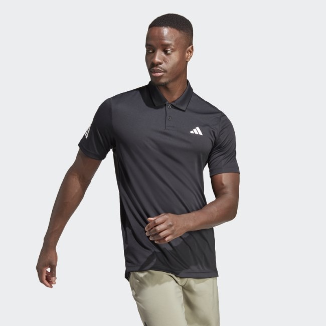 Adidas Club 3-Stripes Tennis Polo Shirt Black