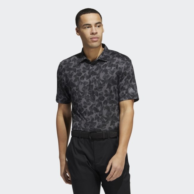 Adidas Prisma-Print Polo Shirt Black Fashion