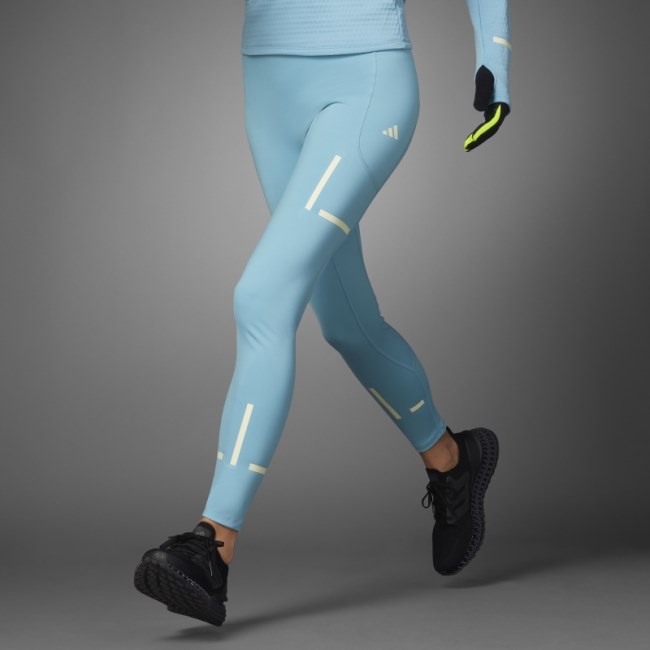 Blue Fast Impact Reflect At Night X-City Full-Length Running Leggings Adidas
