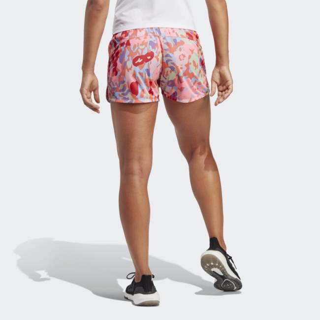 Pacer AEROREADY Train Essentials Minimal Branding Floral Print Shorts Adidas Coral