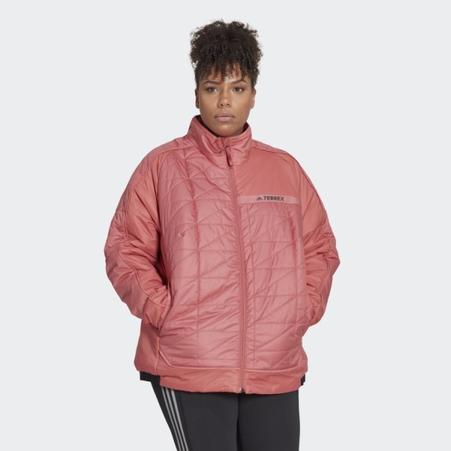 Adidas Red TERREX Multi Insulated Jacket (Plus Size)