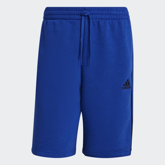 Royal Blue Essentials Fleece 3-Stripes Shorts Adidas