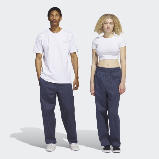 Navy Pintuck Pants (Gender Neutral) Adidas