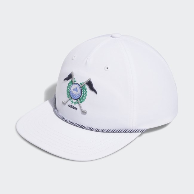 White Retro Five-Panel Hat Adidas