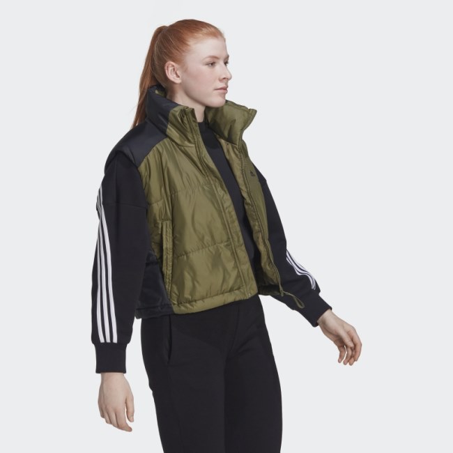 3-Stripes Insulated Vest Olive Adidas