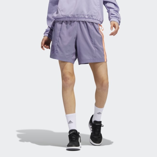 Tech Purple Adidas Hoop York City Pinned Shorts