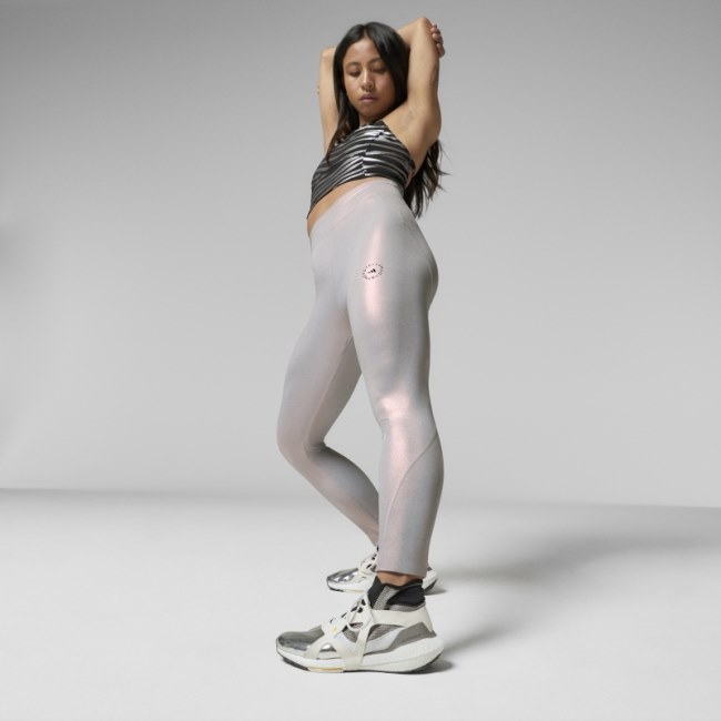 Adidas by Stella McCartney Shiny Training Leggings Hot Hazy Rose