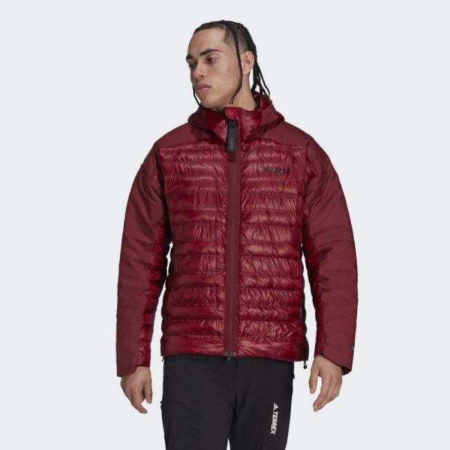 Red Terrex MYSHELTER Down Hooded Jacket Adidas