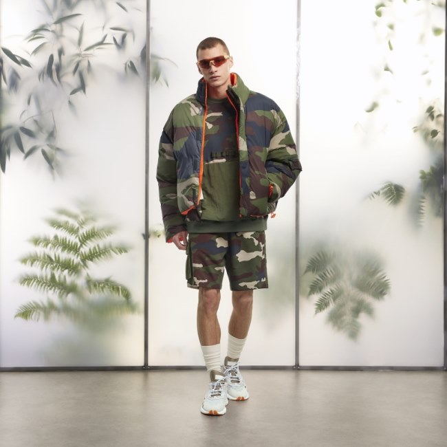 Light Nylon Puffer Jacket (All Gender) Adidas Camo Print