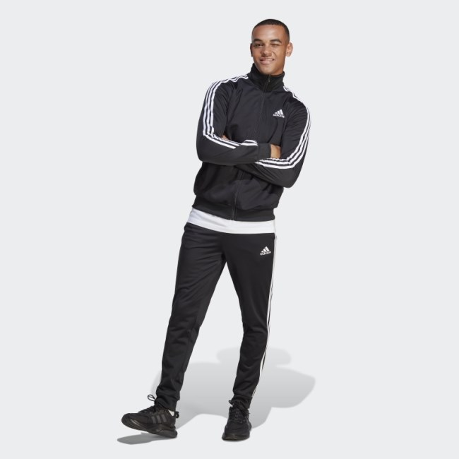 Basic 3-Stripes Tricot Track Suit Black Adidas