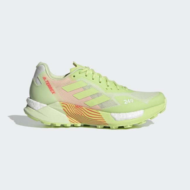Lime TERREX Agravic Ultra Trail Running Shoes Adidas