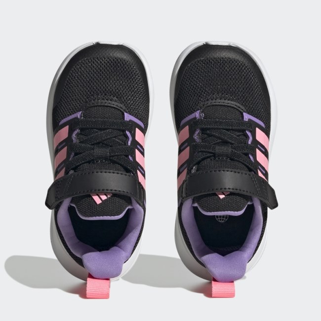 Violet Adidas FortaRun 2.0 Cloudfoam Elastic Lace Top Strap Shoes