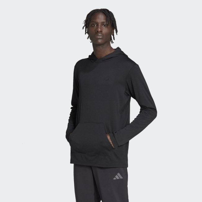 Black Train Essentials Made to be Remade Training Long Sleeve Hoodie Adidas
