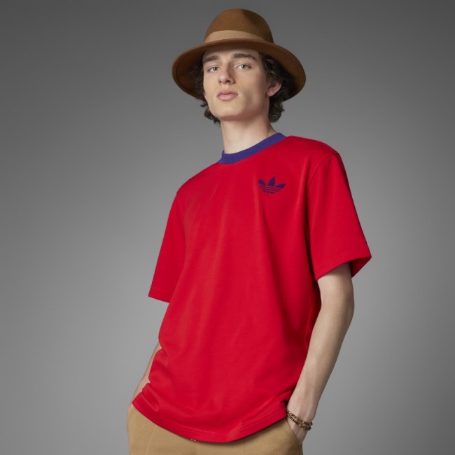 Adidas Scarlet Adicolor 70s Large Trefoil T-Shirt