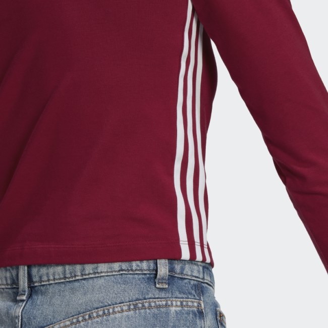 Burgundy Adidas Centre Stage Cutout Top
