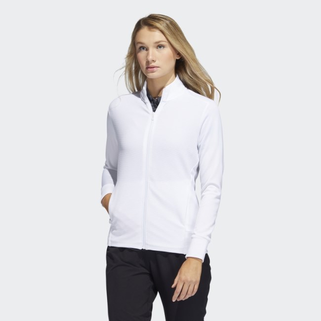 Textured Full-Zip Jacket Adidas White