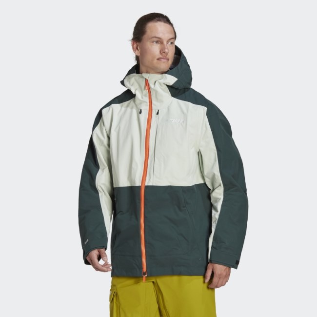 Adidas Terrex 3-Layer Post-Consumer Snow Jacket Green