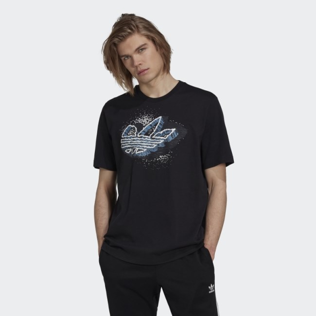 Adidas Rekive Speed Trefoil Graphic T-Shirt Fashion Black