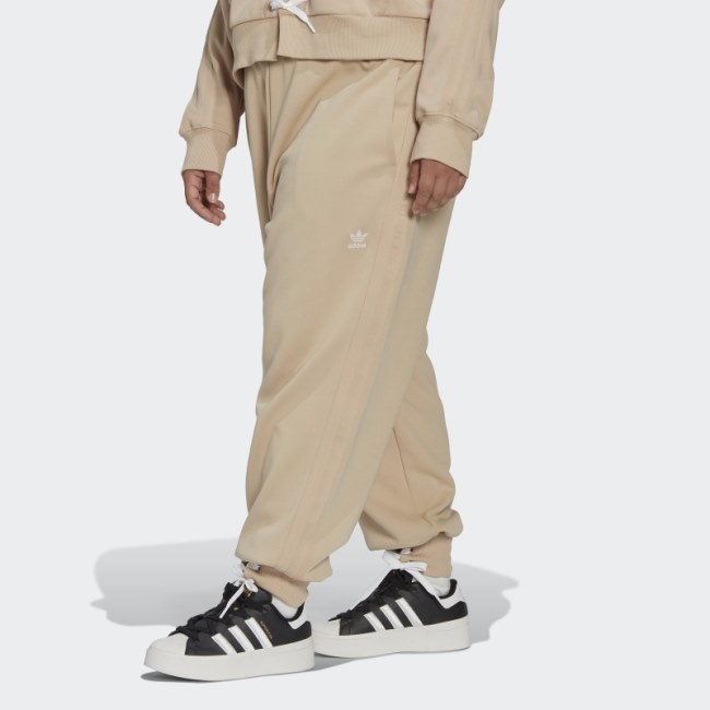 Adidas Beige Always Original Laced Cuff Pants (Plus Size)