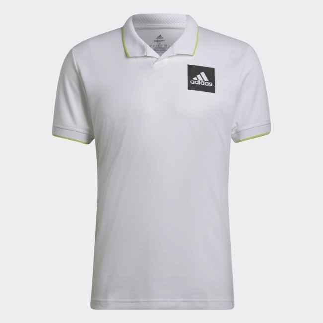 White Adidas Paris HEAT.RDY Tennis Freelift Polo Shirt