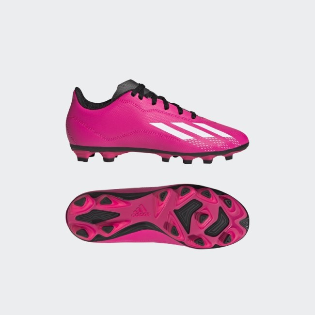 Pink Adidas X Speedportal.4 Flexible Ground Soccer Cleats