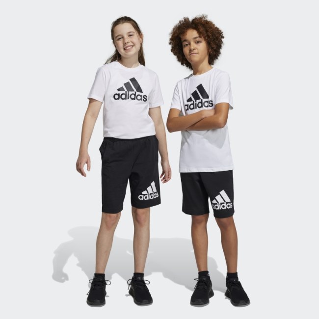 Black Adidas Essentials Big Logo Cotton Shorts