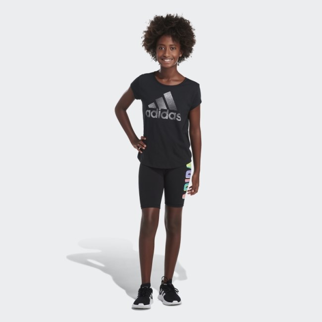 Black Graphic Bike Shorts Adidas