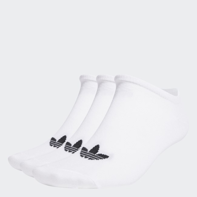 White Adidas Trefoil Liner Socks 3 Pairs