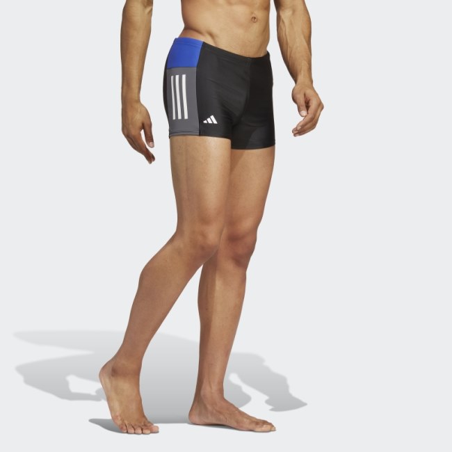 Colorblock 3-Stripes Swim Boxers Black Adidas