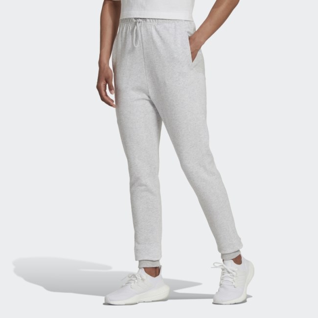 Adidas Light Grey Heather Studio Lounge High-Waist Pants