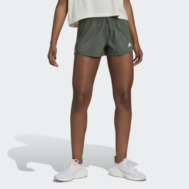 Perforated Pacer Shorts Adidas Green Oxide