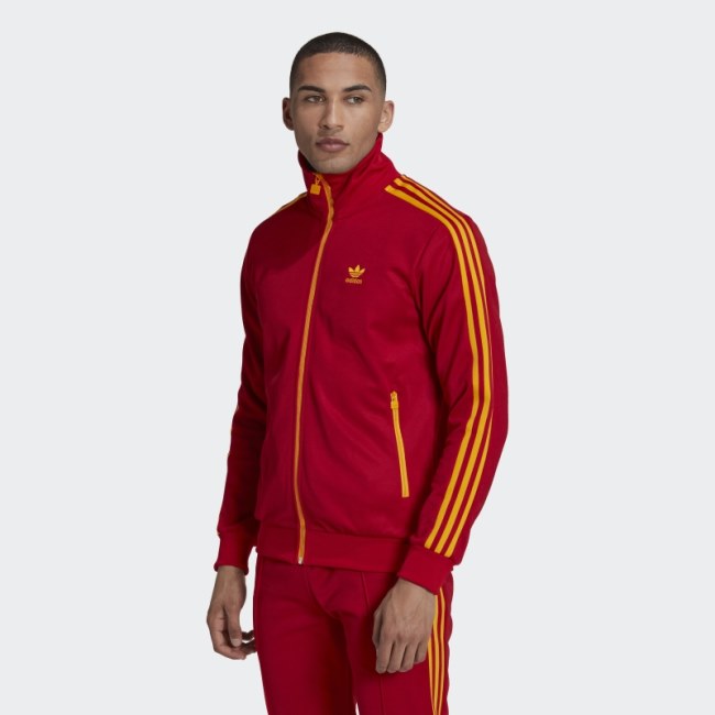 Red Beckenbauer Track Jacket Adidas
