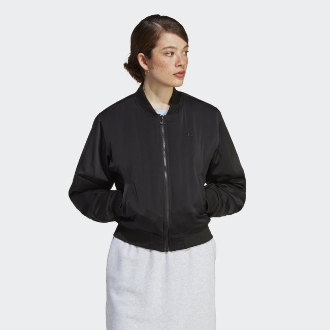 Premium Essentials Bomber Jacket Adidas Black Fashion