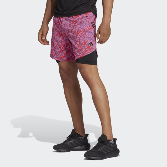 Designed for Training Pro Series Animal-Print HIIT Shorts Curated by Cody Rigsby Adidas Multicolor