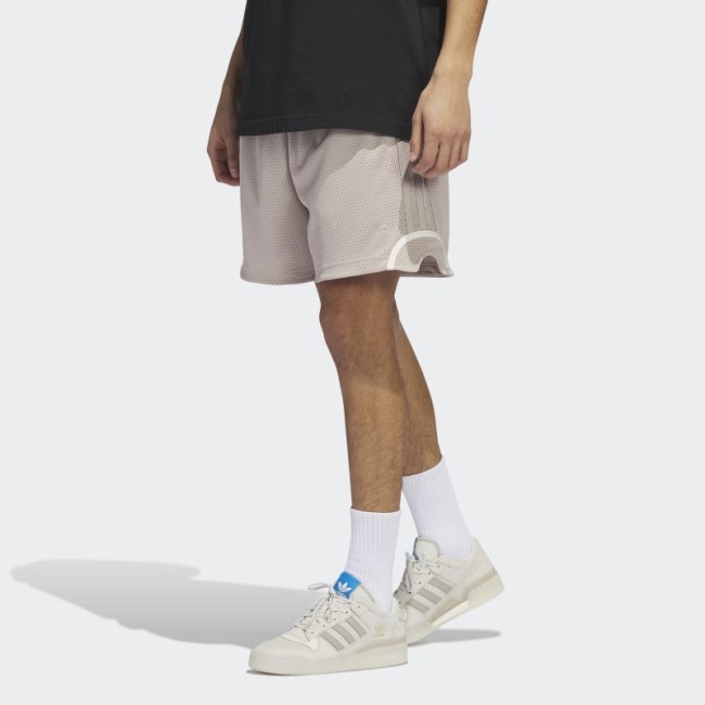 Basketball Mesh Shorts Taupe Adidas