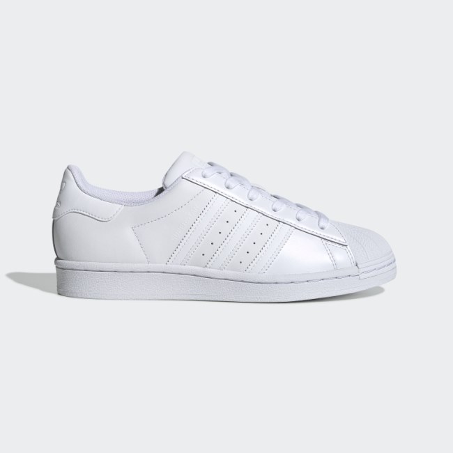 White Adidas Superstar Shoes Stylish