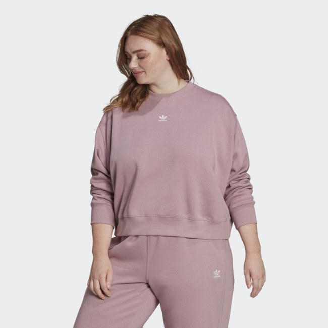 Adicolor Essentials Crew Sweatshirt (Plus Size) Mauve Adidas