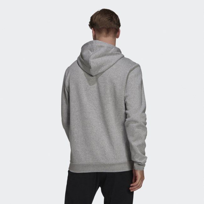 Adidas Medium Grey Essentials Fleece Hoodie