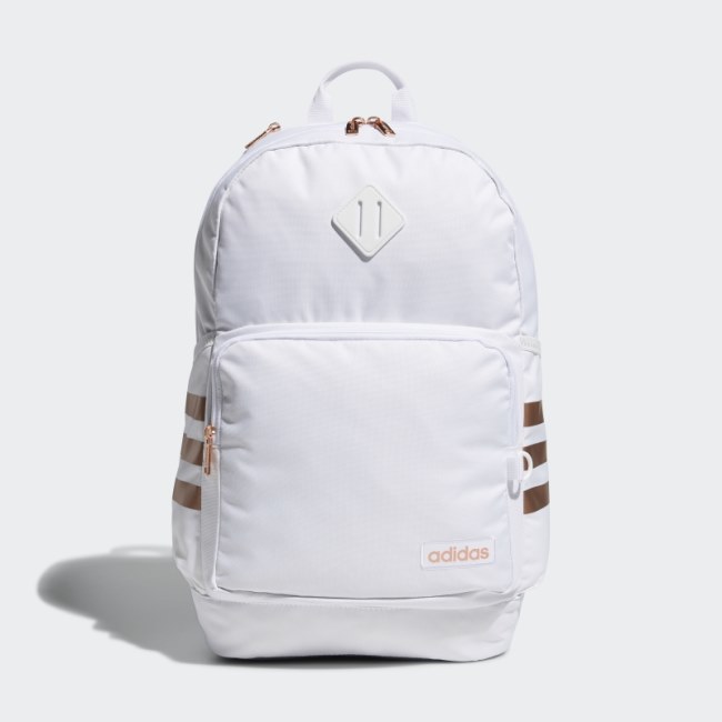 Adidas Classic 3-Stripes Backpack White Fashion