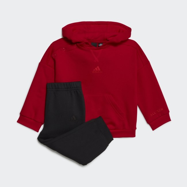 Fleece Tracksuit Scarlet Adidas