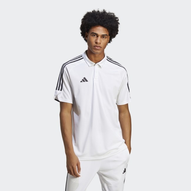 Adidas White Tiro 23 League Polo Shirt