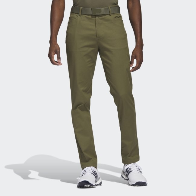 Go-To 5-Pocket Golf Pants Olive Adidas