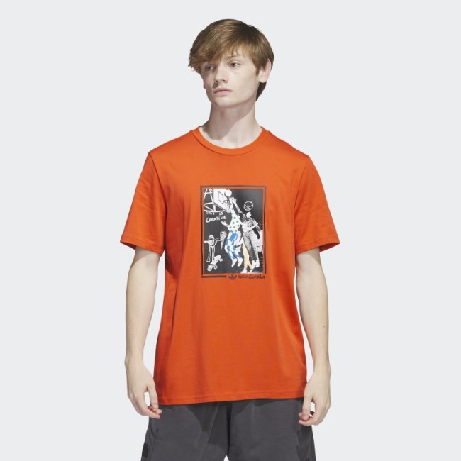 Red Graphic Shmoofoil Tee Adidas