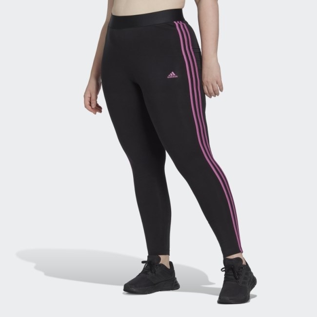 Adidas Essentials 3-Stripes Leggings (Plus Size) Lilac