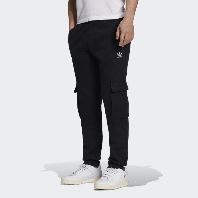 Black Adicolor Essentials Trefoil Cargo Pants Adidas
