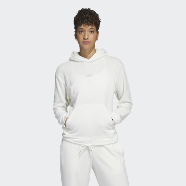 Select Crop Hoodie White Adidas