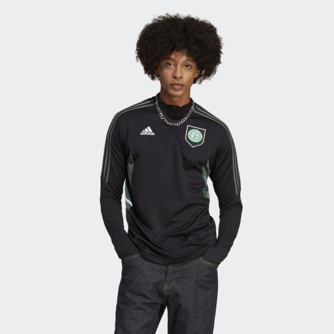 Black Celtic FC Condivo 22 Training Top Adidas